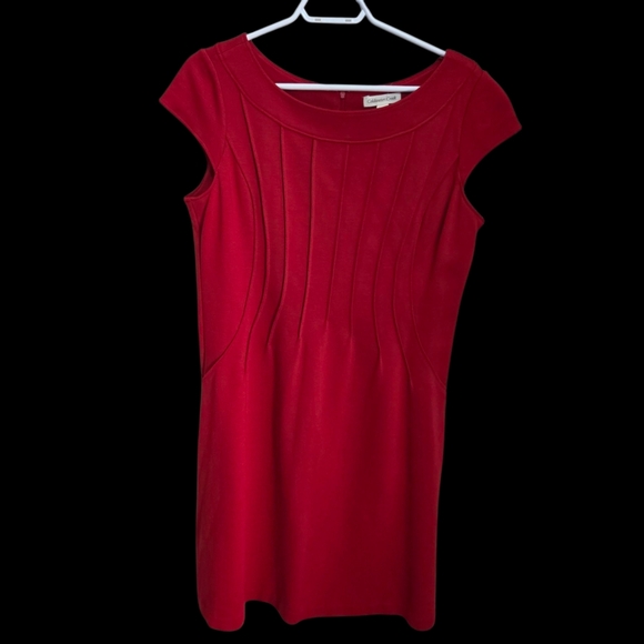 Coldwater Creek Red Asymmetrical Dress Size 14 - Picture 1 of 6